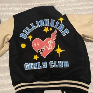 Billionaire Girls Club Heart Monster Varsity Jacket